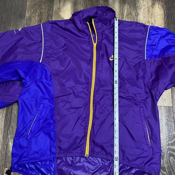 Vintage 90s Nike Windbreaker Track Jacket Adult Size L/XL Zip Back Pouch Running - Picture 8 of 13